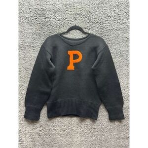 Vintage 1940s Pearson Princeton University Pullover Sweater Black Mens Size‎ S/M